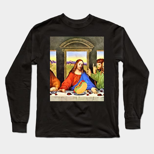 last supper - hot dog Long Sleeve T-Shirt by ruben vector designs